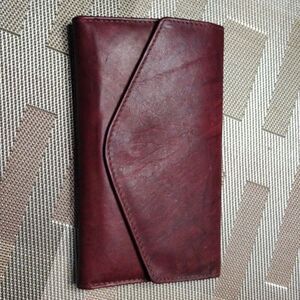 Marshal Burgundy Wallet & Checkbook